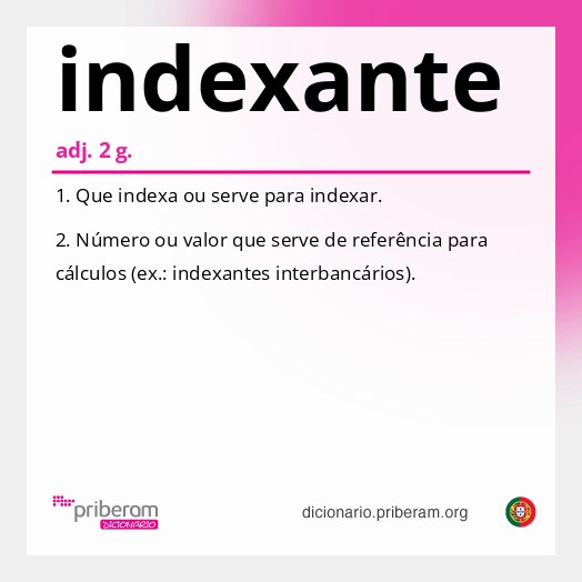 Significado de indexante