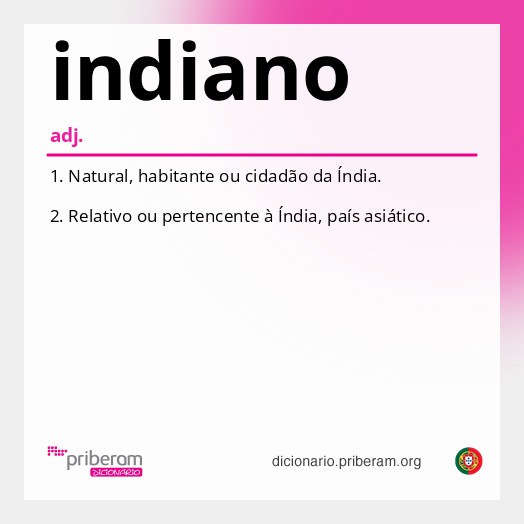 Significado de indiano