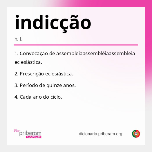 Significado de indicção