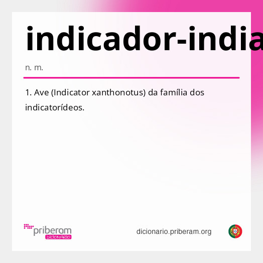 Significado de indicador-indiano