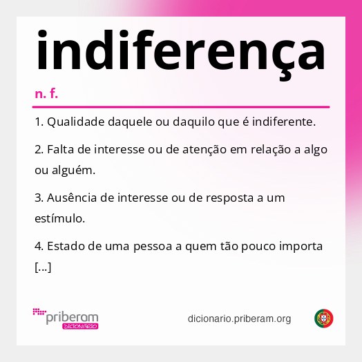 Significado de indiferença