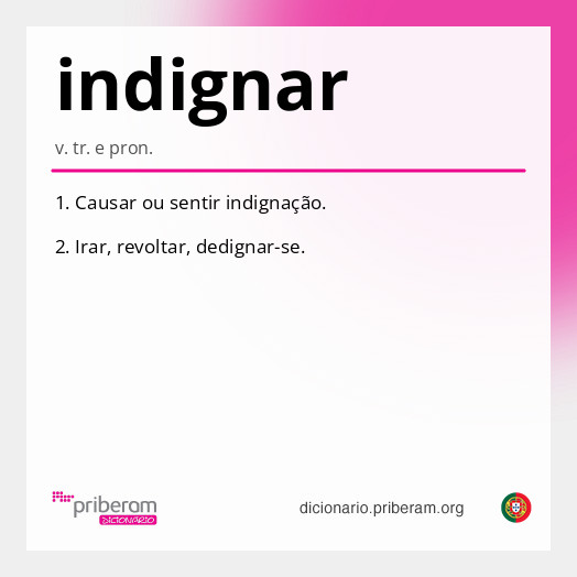 Significado de indignar