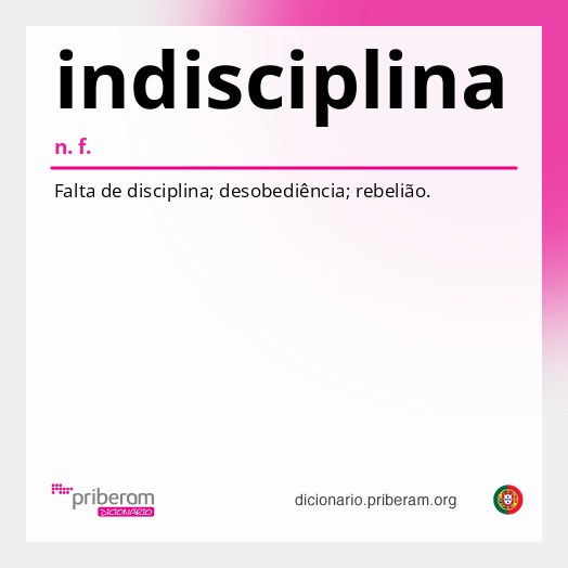 Significado de indisciplina
