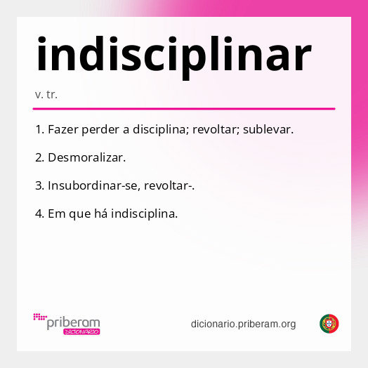 Significado de indisciplinar