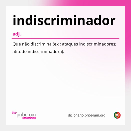Significado de indiscriminador