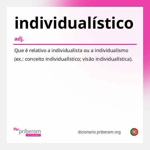 Significado de individualístico