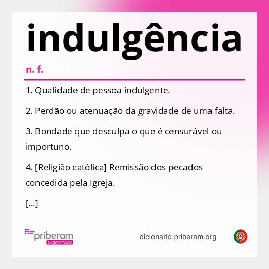 Significado de indulgência