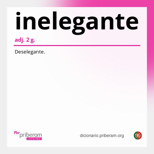 Significado de inelegante