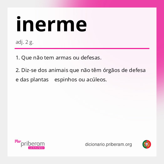 Significado de inerme