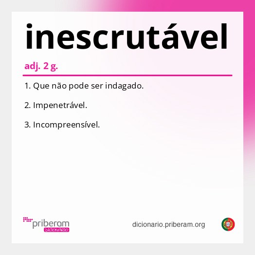 Significado de inescrutável