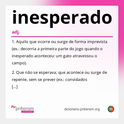 Significado de inesperado