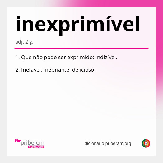 Significado de inexprimível