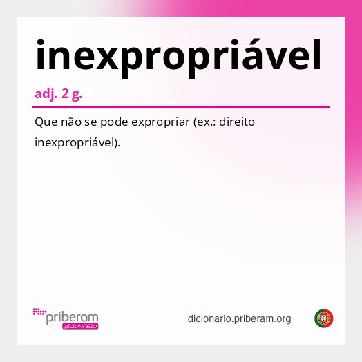 Significado de inexpropriável