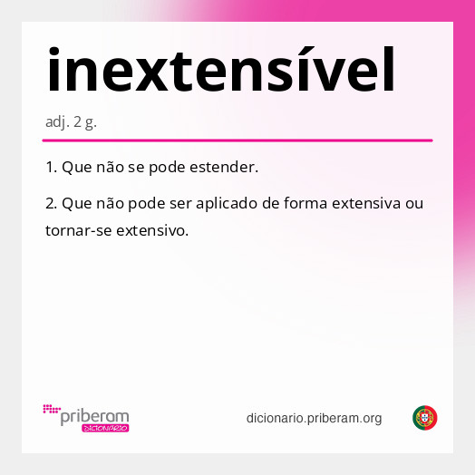 Significado de inextensível