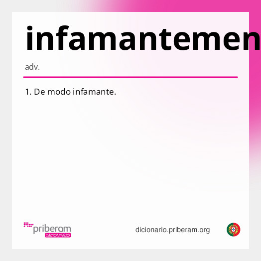 Significado de infamantemente