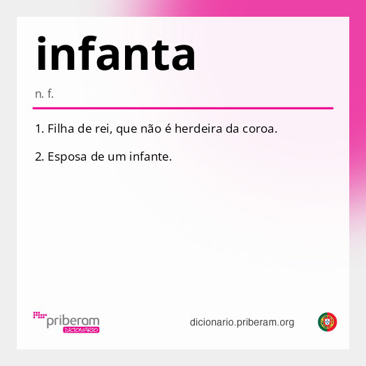Significado de infanta