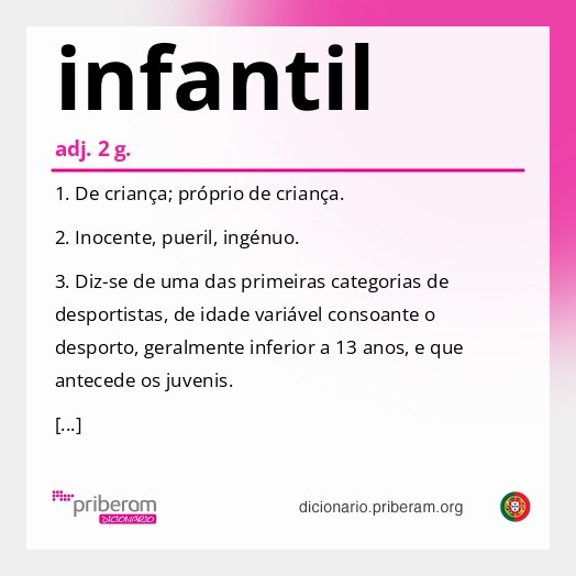 Significado de infantil