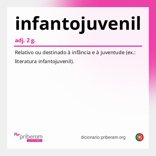 Significado de infantojuvenil