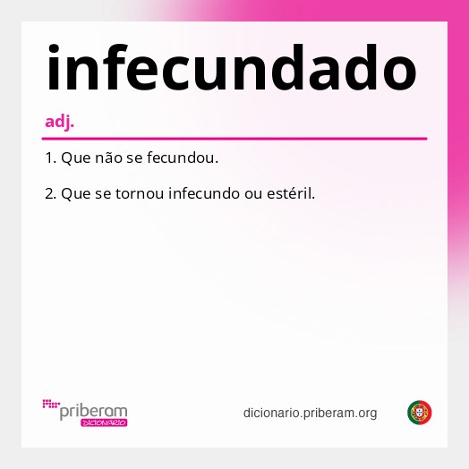 Significado de infecundado