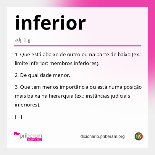 Significado de inferior