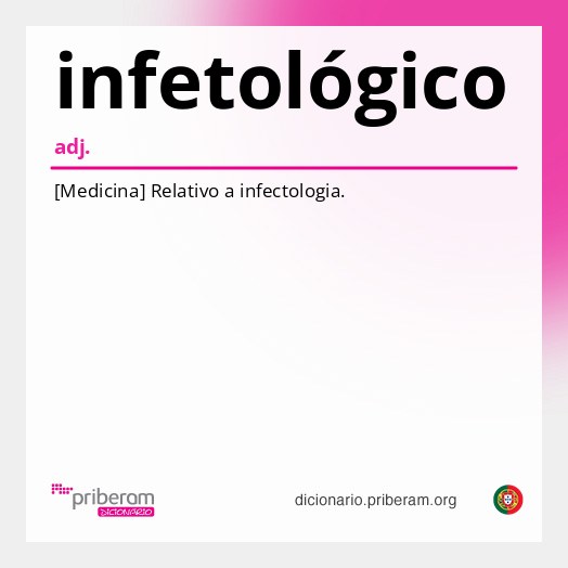 Significado de infetológico