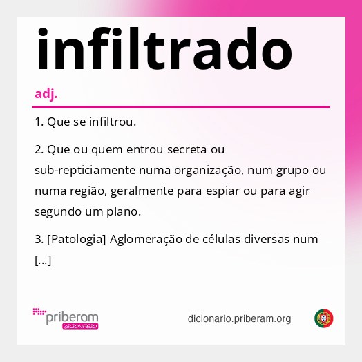 Significado de infiltrado