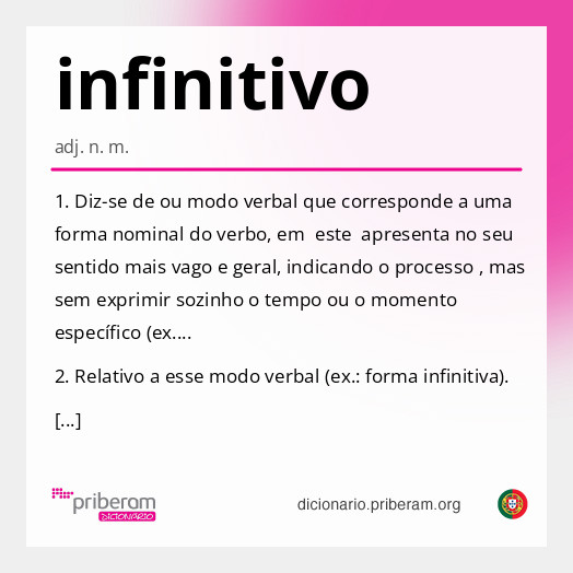 Significado de infinitivo