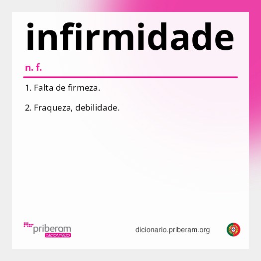 Significado de infirmidade