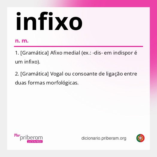 Significado de infixo