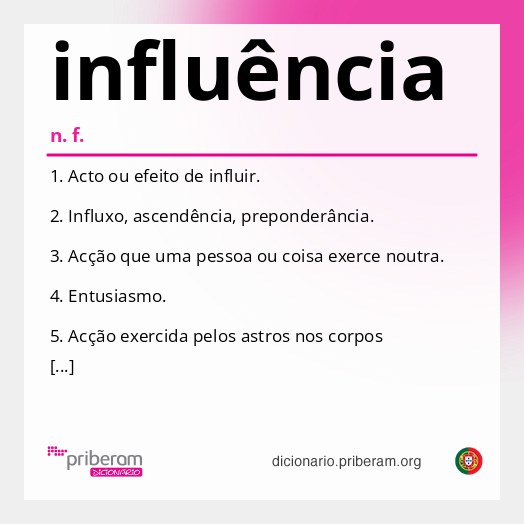 Significado de influência