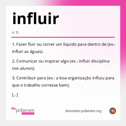 Significado de influir
