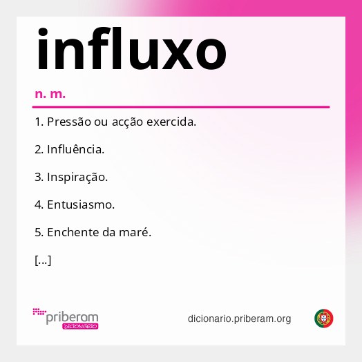 Significado de influxo