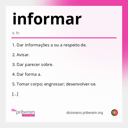 Significado de informar