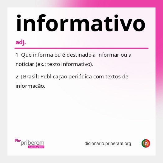 Significado de informativo