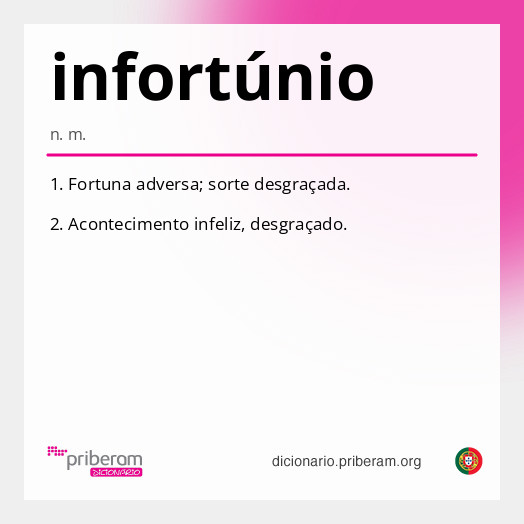 Significado de infortúnio