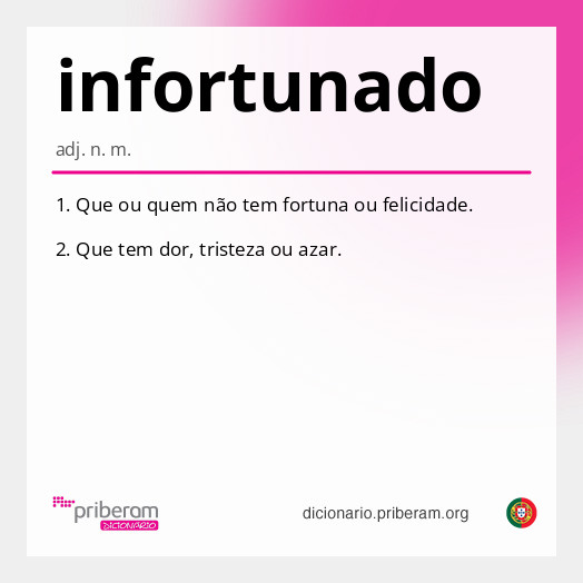 Significado de infortunado