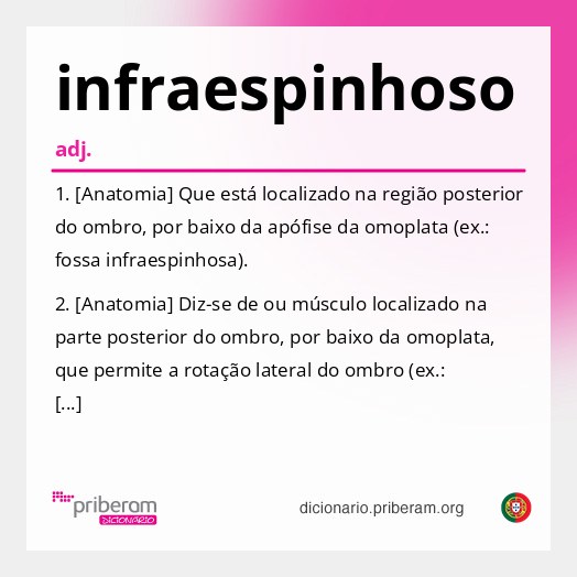 Significado de infraespinhoso
