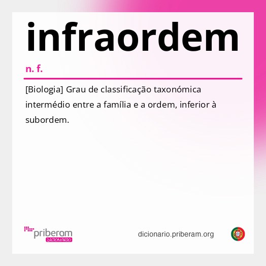 Significado de infraordem