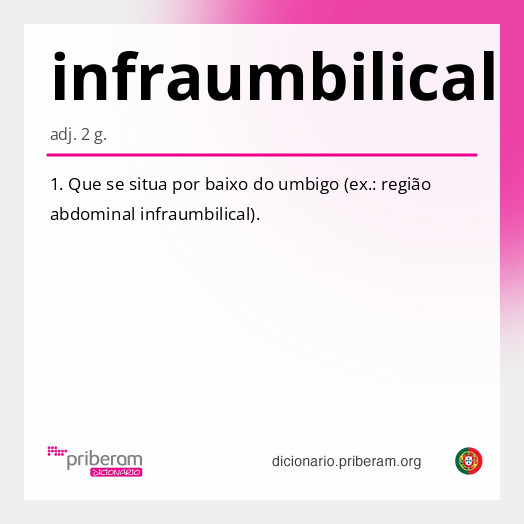 Significado de infraumbilical