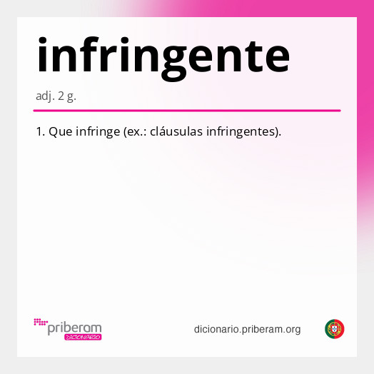 Significado de infringente