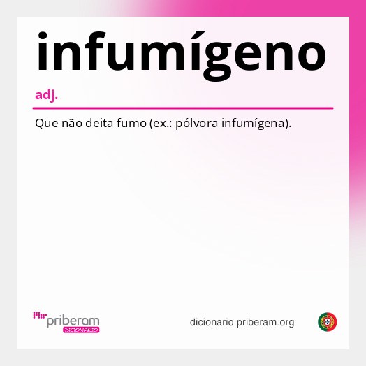 Significado de infumígeno