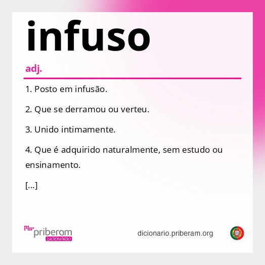 Significado de infuso