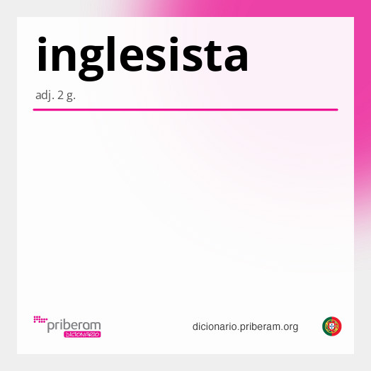 Significado de inglesista