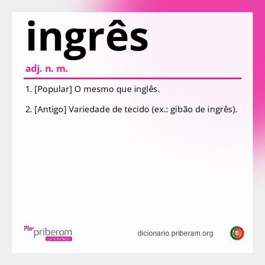Significado de ingrês
