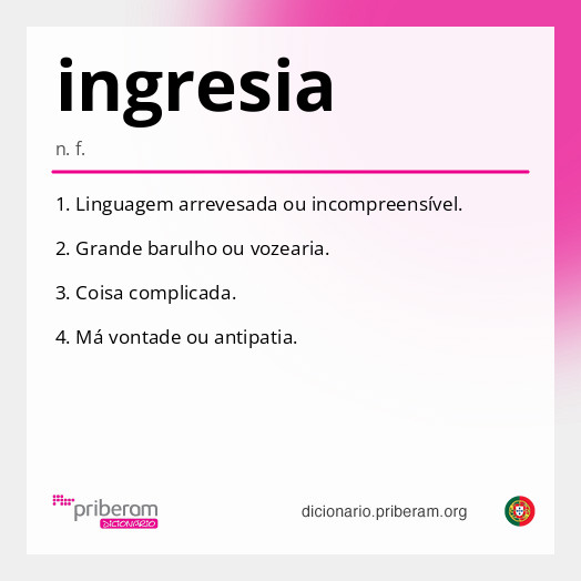 Significado de ingresia