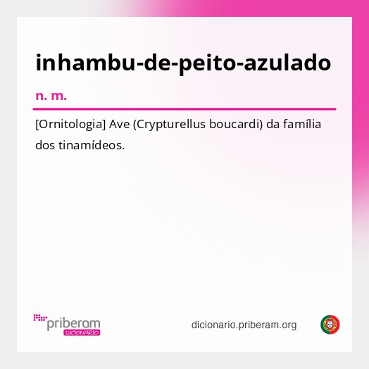 Significado de inhambu-de-peito-azulado