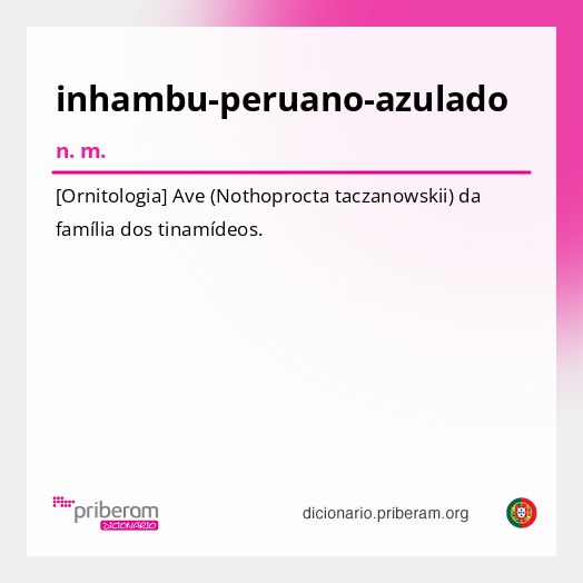 Significado de inhambu-peruano-azulado