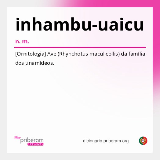 Significado de inhambu-uaicu