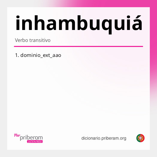 Significado de inhambuquiá