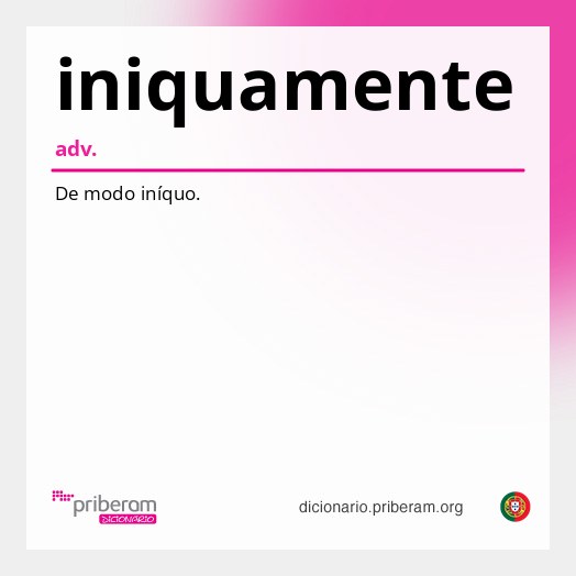 Significado de iniquamente